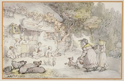 Mary Spriggens, the Midwife by Thomas Rowlandson